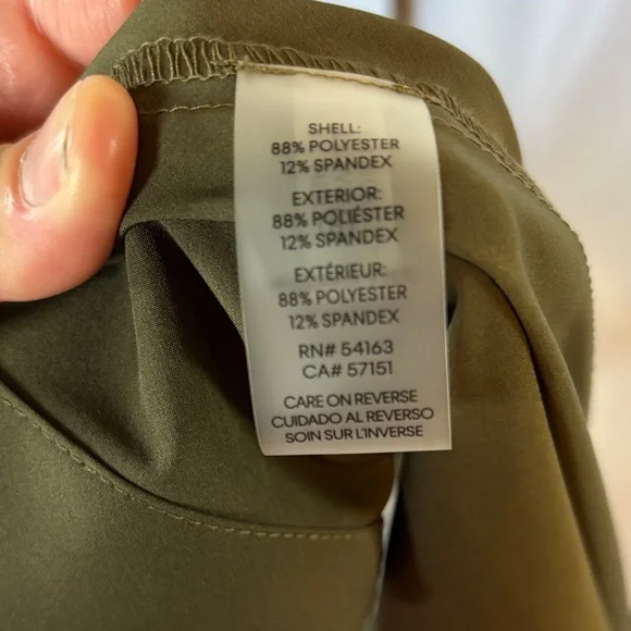 NWT Calvin Klein Olive Green A-line Shirtdress, Size 2 - Picture 9 of 14
